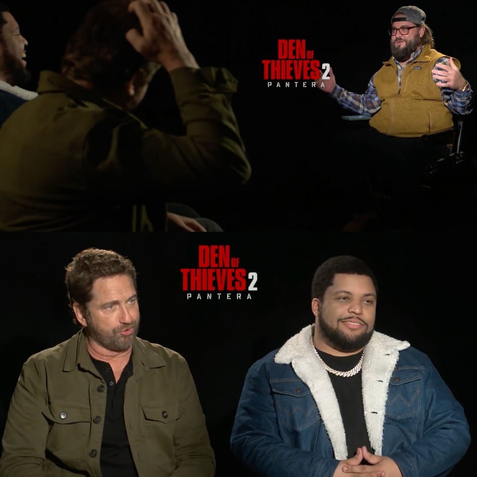 Gerard Butler and O'Shea Jackson interview to promote Den Of Thieves 2: Pantera